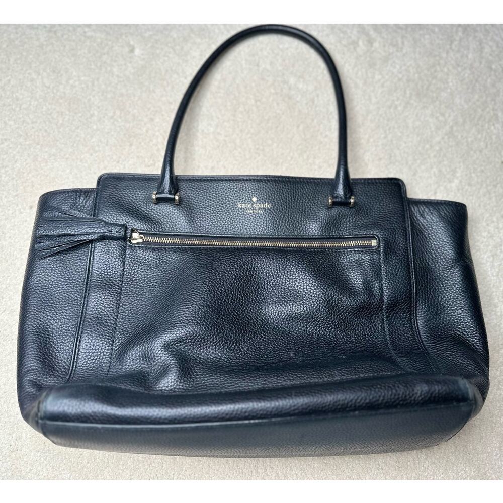 Kate Spade: Black Leather Large Tote